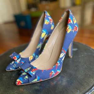 J Crew Bow Pumps in Regatta Print